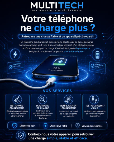 Votre téléphone ne charge plus ?
