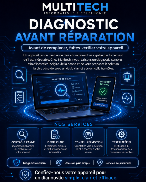 Diagnostic avant réparation