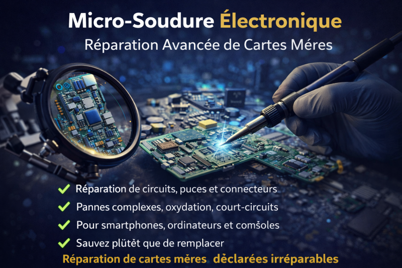Micro-Soudure Électronique : Réparation Avancée de Cartes Mères